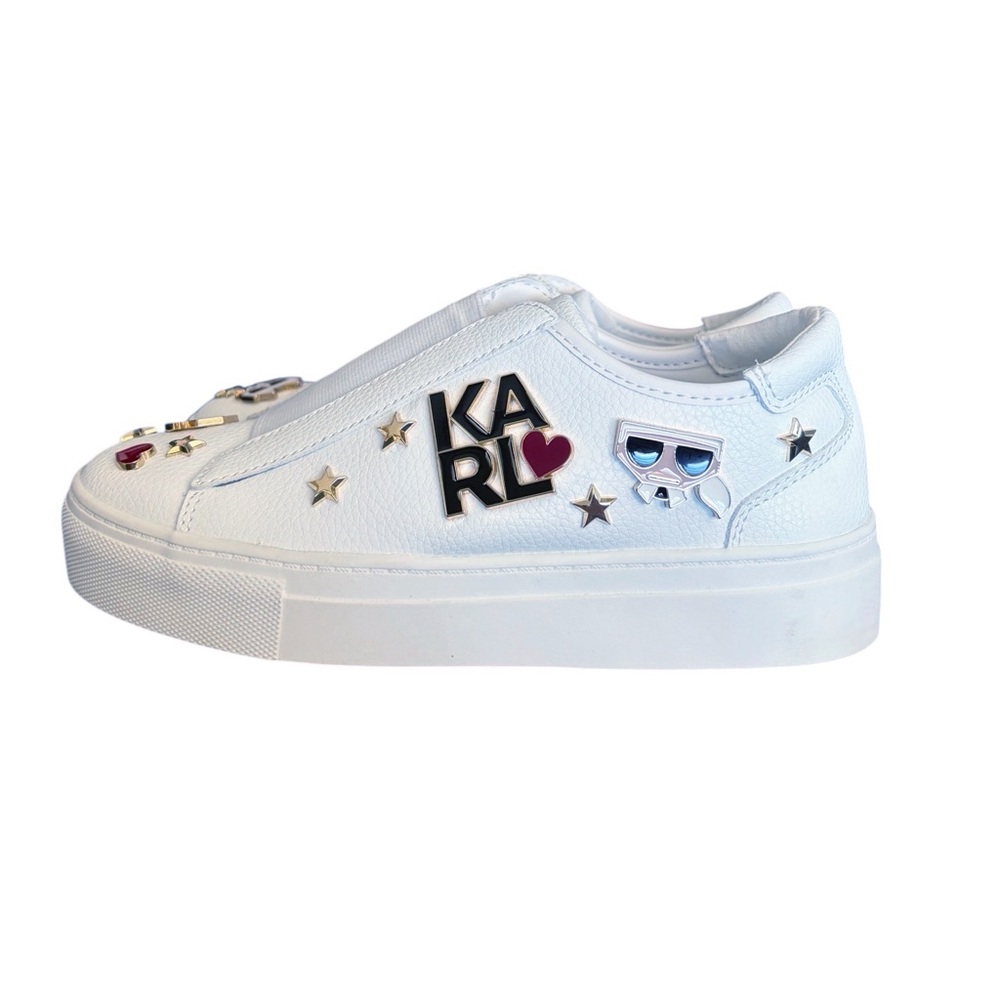New Karl‎ Lagerfeld Paris Caitie slip-on sneakers in bright white
